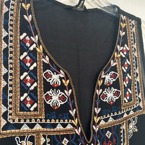 LUCKY BRAND SLEEVELESS EMBROIDERED TOP WOMEN SIZE SMALL BLACK - Picture 5 of 9